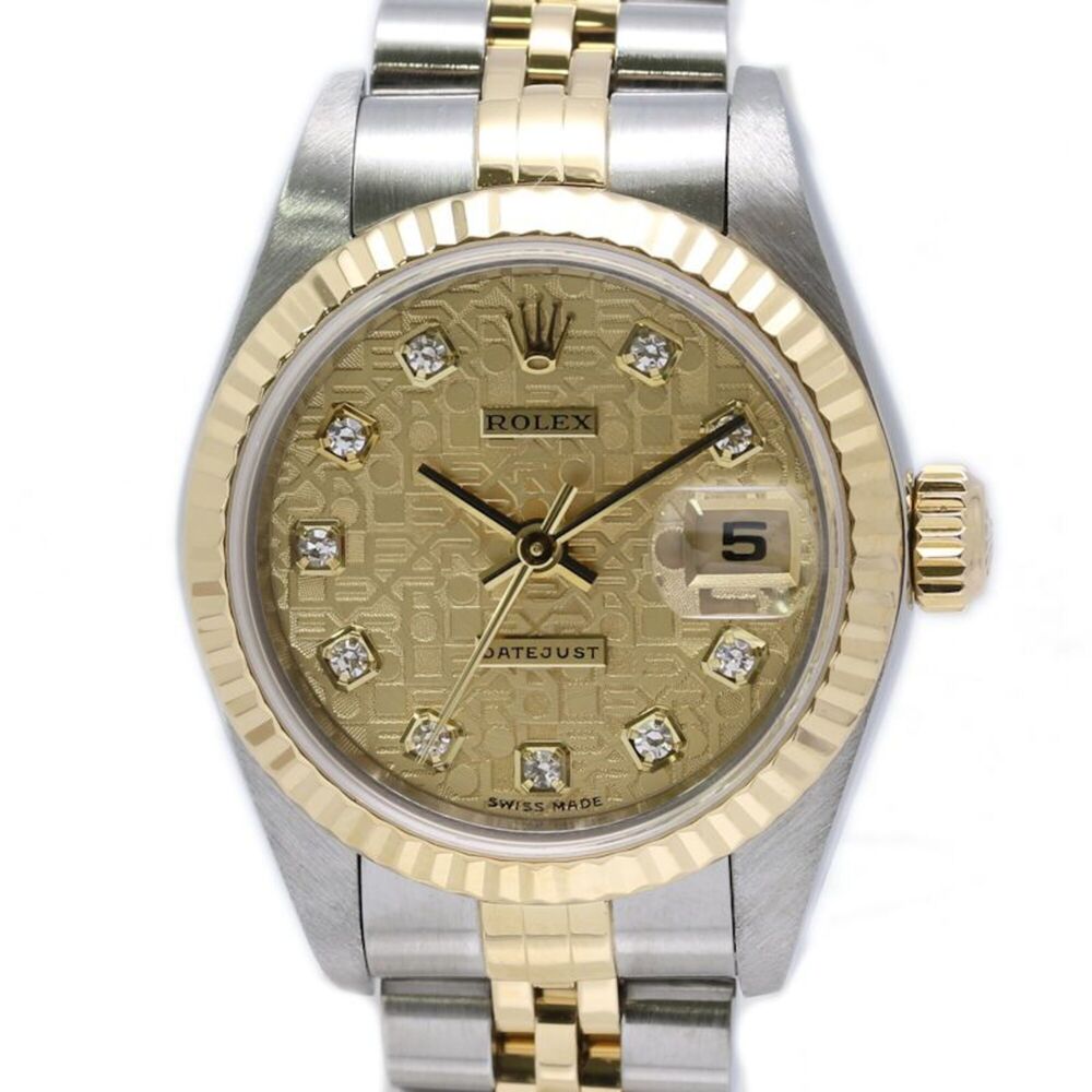 ROLEX Datejust 10P Diamond 79173G Women's Watch SSx18K Yellow Gold 40464